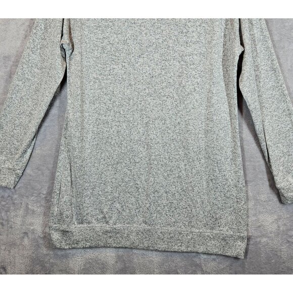 Athleta Womens L Long Sleeve Heathered Gray Tunic Top Athleisure yoga casual - Picture 4 of 11